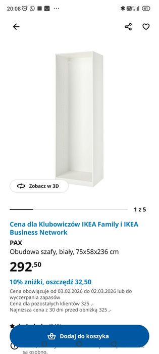 Duża szafa Ikea pax