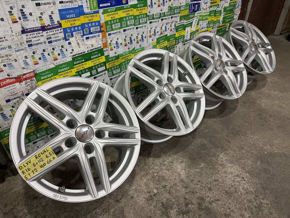 Литі диски r16 5/112 ronal 6,5j et22 шкода ауді мерс фольс skoda vw