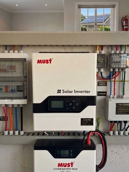 Автономна станція MUST PV1800 24V (3.2 кВт, 4 кВт) інвертор + Акумулятор LiFePO4 5.12 kWh  ДБЖ Гибридный инвертор ИБП