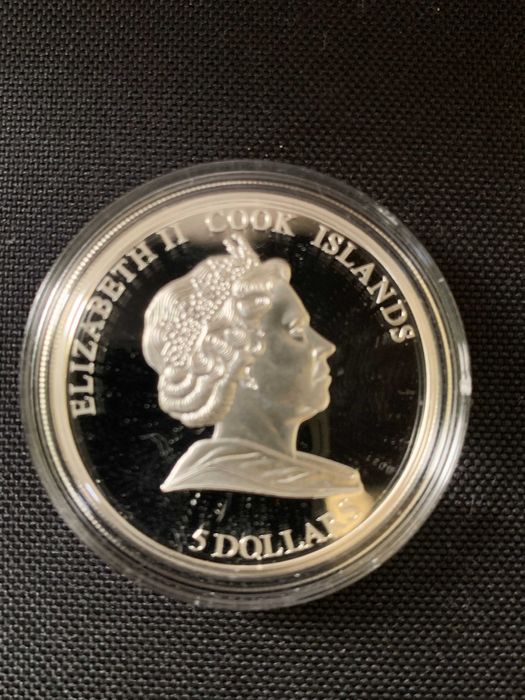 Срібна монета С 8 марта! 5$ О-ва Кука PROOF 2009 рік Тираж 500 шт !
