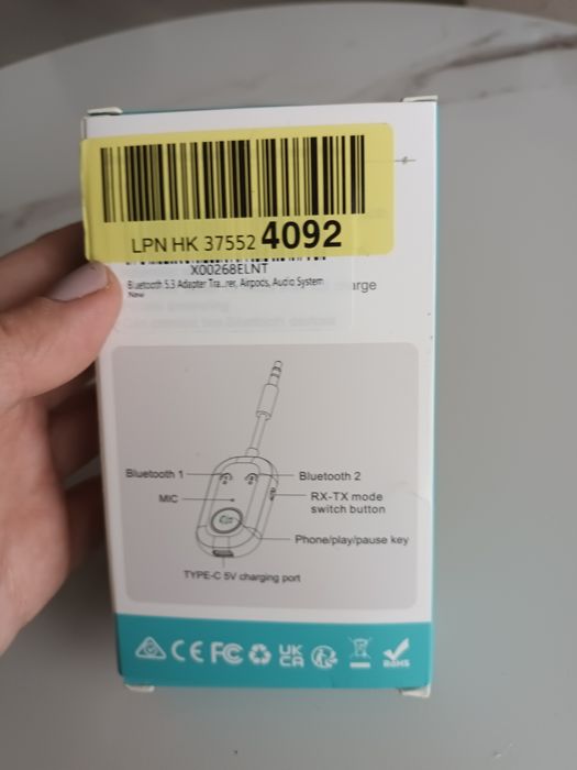 Adapter Bluetooth 5.3 – Nadajnik i Odbiornik 2w1 (BR08) | NOWY