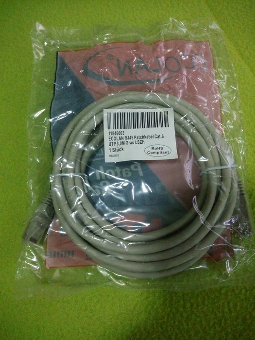 Cabos de rede, power e VGA para informática casa quarto apartamento.