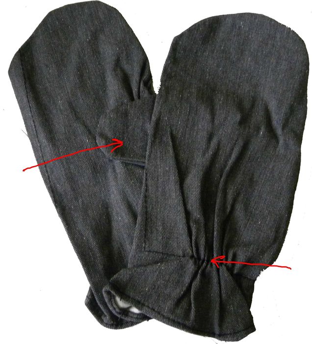 rękawice drelichowe 1-palcowe z wkładką  -16par