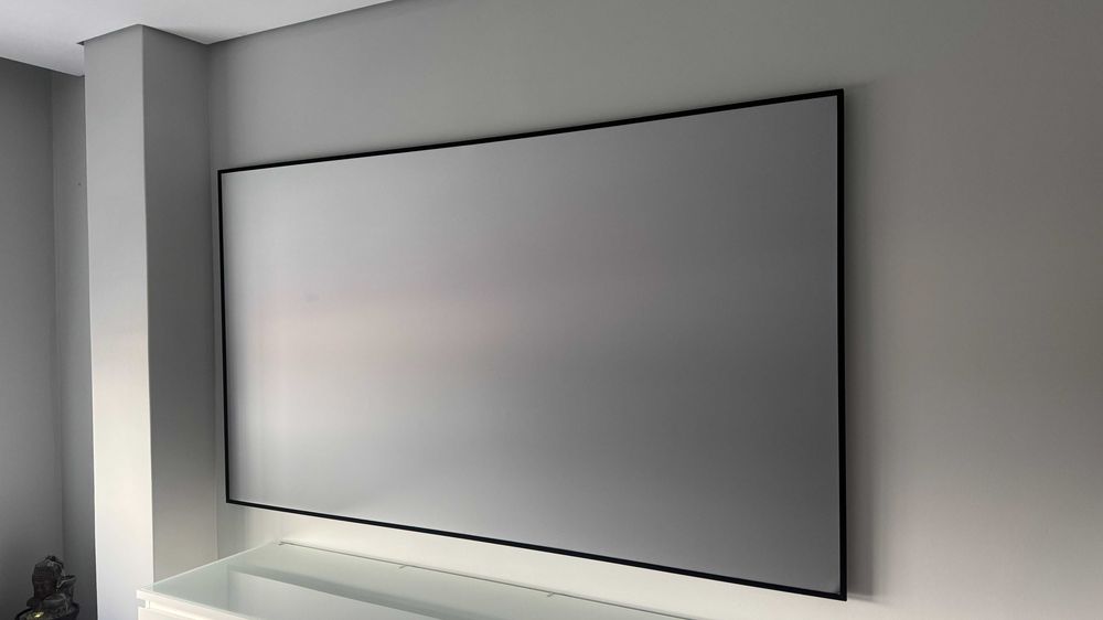 Tela fixa de 90" Fresnel para projetores standard/long throw