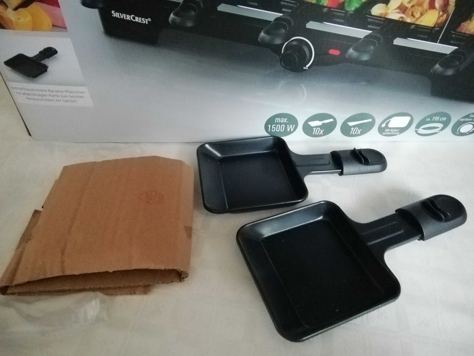 NOWY Grill elektryczny Raclette dla 10 osób Silver Crest