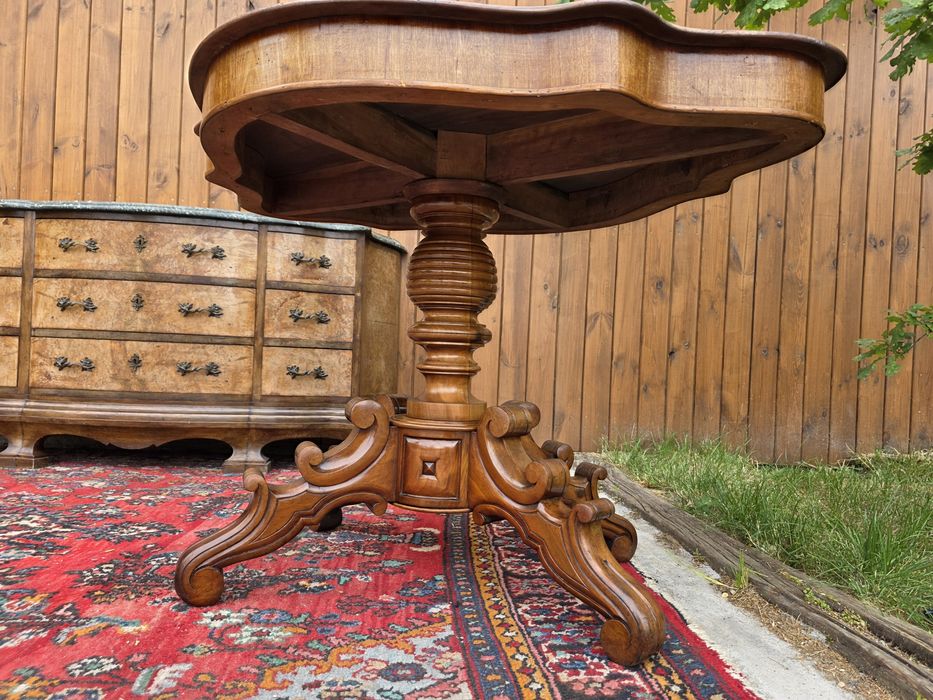 Stół wysoki stolik ława Napoleon orzech #2006 Stylowy Węgrów