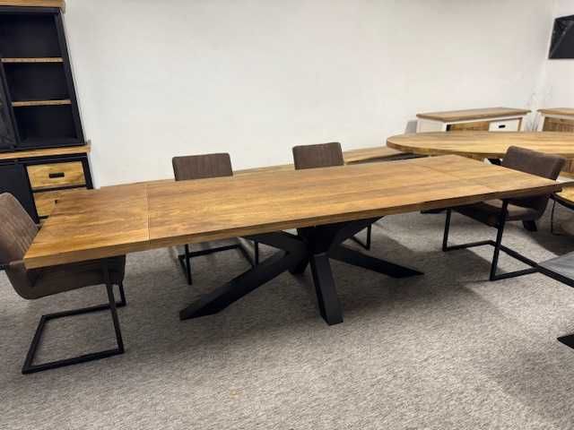 Piekny Duży rozkładany stół drzewo mango styl LOFT aż 300cm Nowy F-Vat