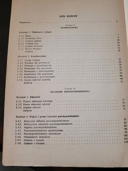 Kombinatoryka i rachunek prawdopodobieństwa