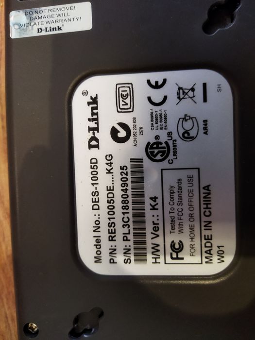 Комутатор D-Link DES-1005D