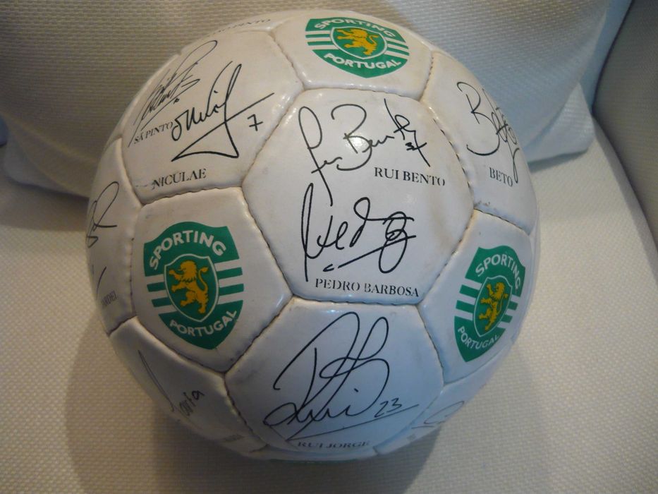 Bola SCP Oficial - Autografo Cristiano Ronaldo 2002/03 Colecionadores