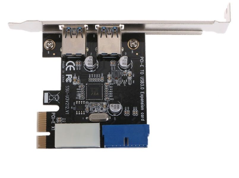 Контроллер PCI Express USB 3.0 (2 порта + выход на переднюю панель)