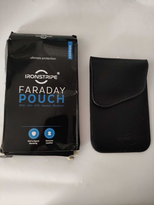 Чохол фарадея для авто брелока.ключів. Iron stripe. faraday pouch.