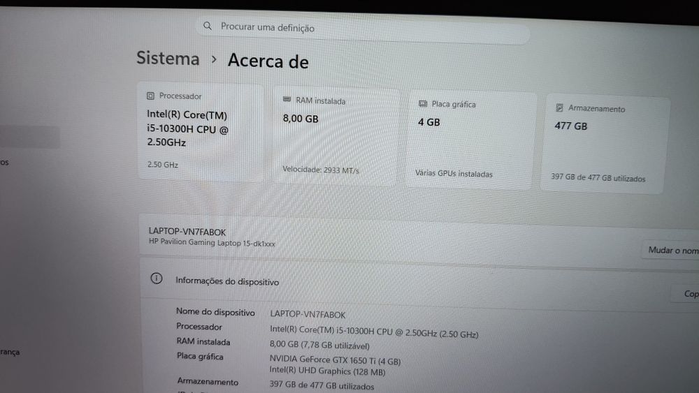 Portátil gaming HP DK1013NP