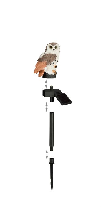 Sowa solarna z kolcem naziemnym relaxdays