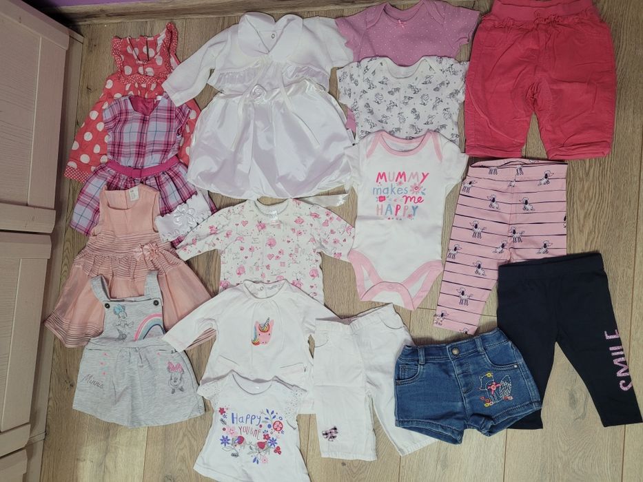 Zestaw ciuszków niemowlecych dziewczynka rozm 62-68