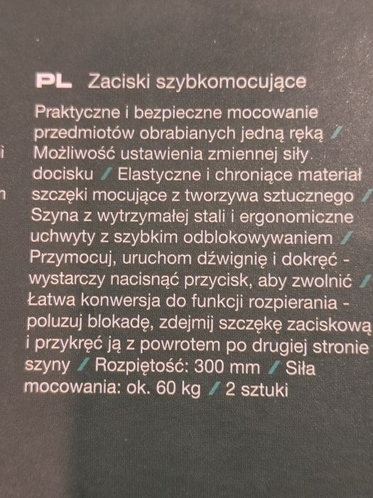 Ściski stolarskie automatyczne  ściski jednoręczne