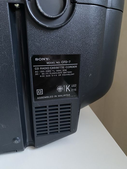 Раритет 1995 года Бумбокс магнитола Sony CFD-7 магнитофон радио