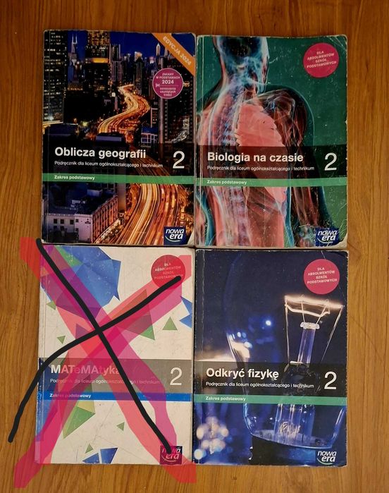 Zestaw podręczników do 2 klasy liceum lub technikum