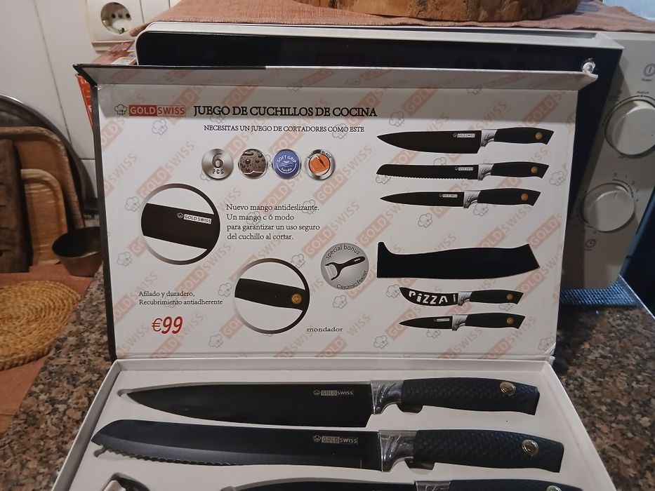 Facas de cozinha de chef (6 peças)de qualidade marca gold swiss