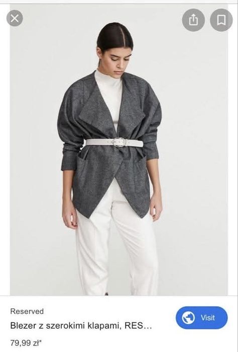 Blezer z szerokimi klapami