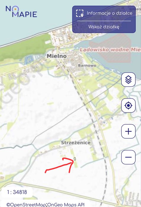 Działki budowlane Mielno - Strzeżenice 2 x 1500 m