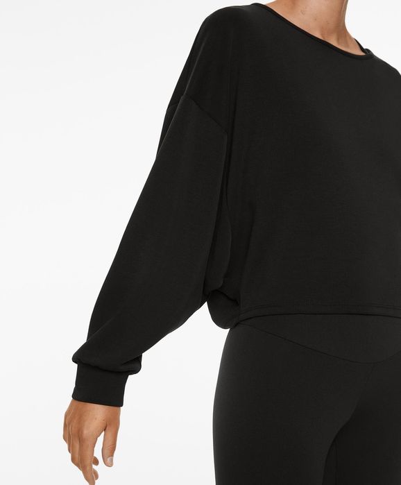 Sweatshirt modal preta Oysho S nova