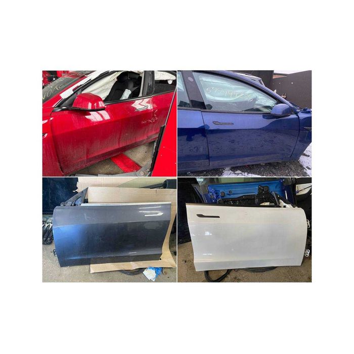 Двері передні задні Tesla Model 3 білі чорні сірі червоні сині графіт