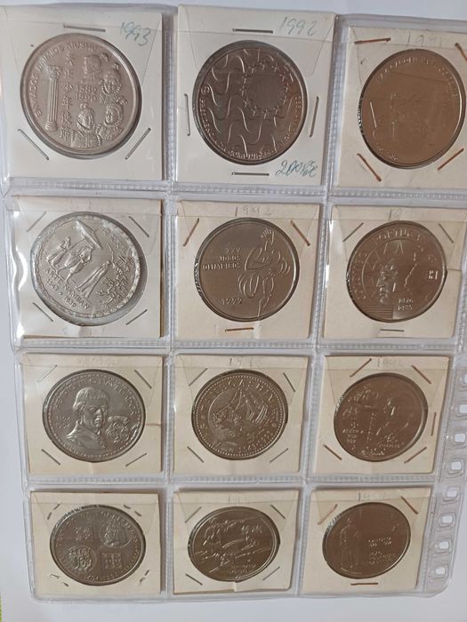 35 MOEDAS COMEMORATIVAS 200$00 de 1991 a 1999 e 1 d 2000 TERRA Florida