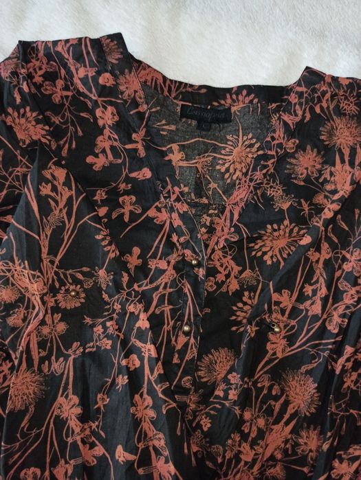 Koszula - tunika damska z kwiatowym wzorem r L