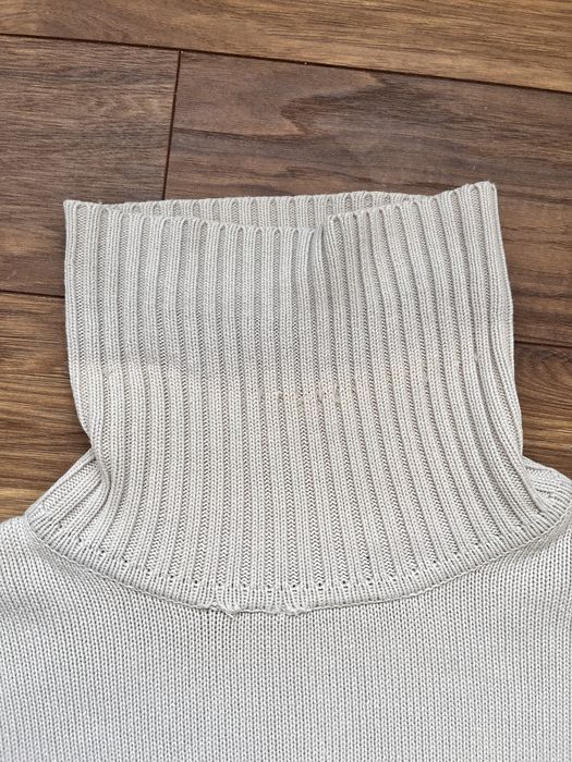 Beżowy golf Tommy Hilfiger | Beige Cotton Knit Turtleneck Old Money