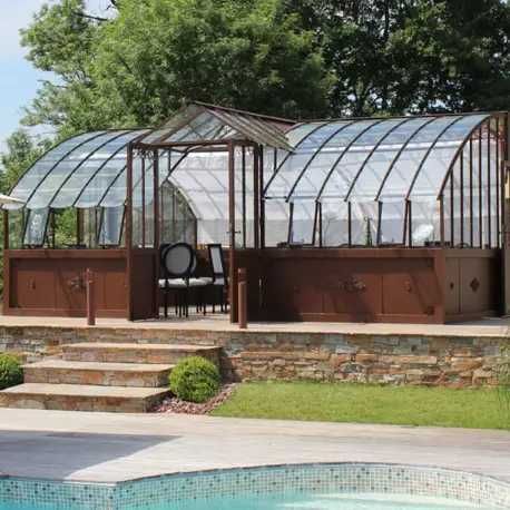 Francuska szklarnia w stylu RETRO LAMS Aluminium szkło hartowane