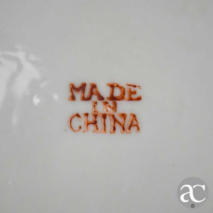 Prato fundo Porcelana China decoração Mandarim, período República N2