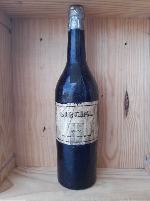 Madeira "Sercial 1870" antigo e raro