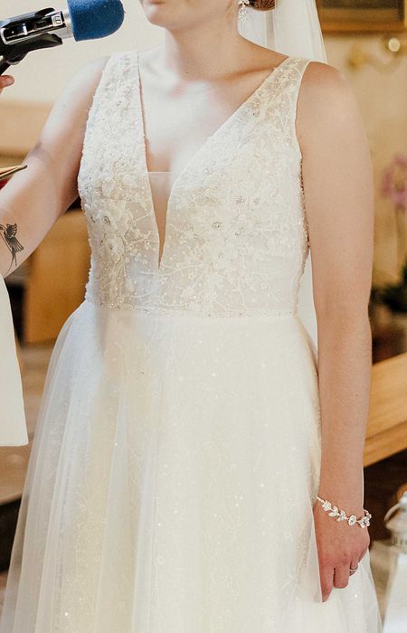 Suknia Ślubna Herms Bridal Dallas ecru WYMIARY Welon GRATIS!