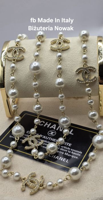 Korale Sztuczne perły cc chanel