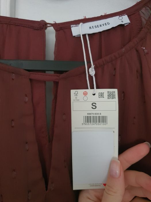 Bordowa sukienka Reserved rozm. S
