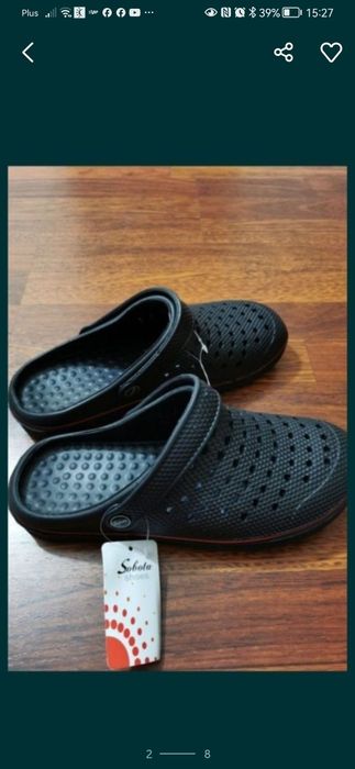 Klapki Męskie Typu Kroksy Lekkie Wygodne Rozmiar 47 Czarne Duże