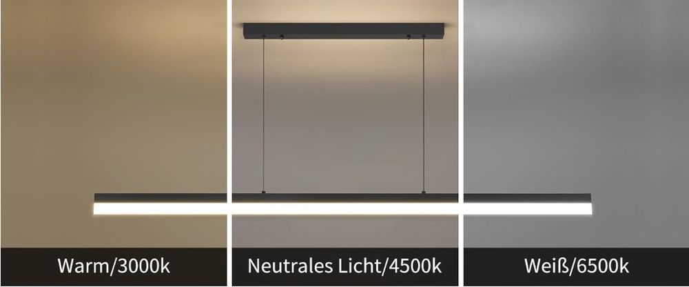 Mikeru 120 Cm Ściemniana, Nowoczesna Lampa Wisząca Led 48W