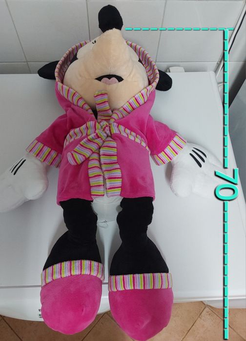 PELUCHE MINNIE DORME, DE ROUPÃO.  Casa,Quarto,Sala,Eventos,Aniversário