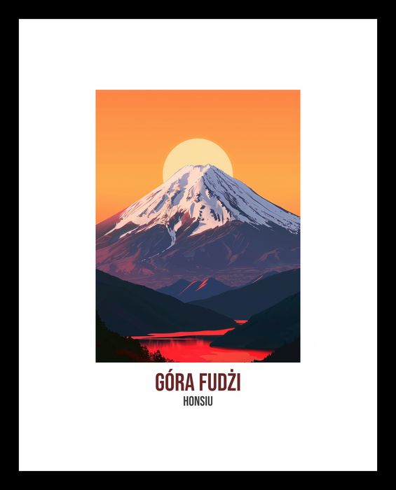 Plakat 13x18cm Góra Fudżi, Honsiu
