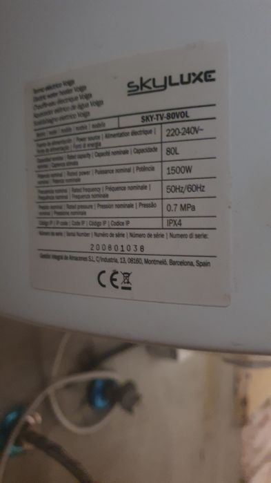 Termoacumulador SKYLUX 80L