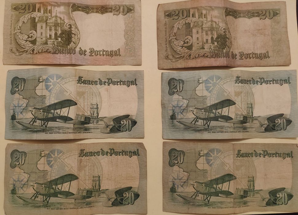 Moedas e notas antigas