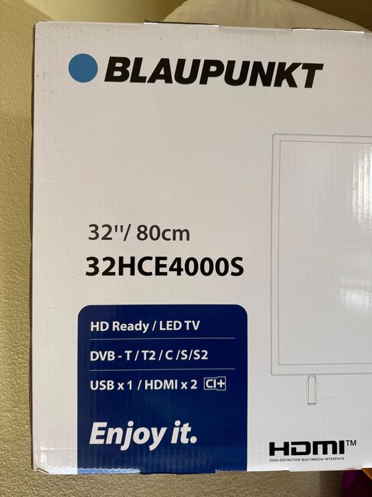 Televisão LED Blaupunkt 32HLE4000S - 32" 81cm HD nova em caixa selada