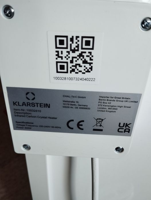 Обігрівач інфрачервоний KLARSTEIN