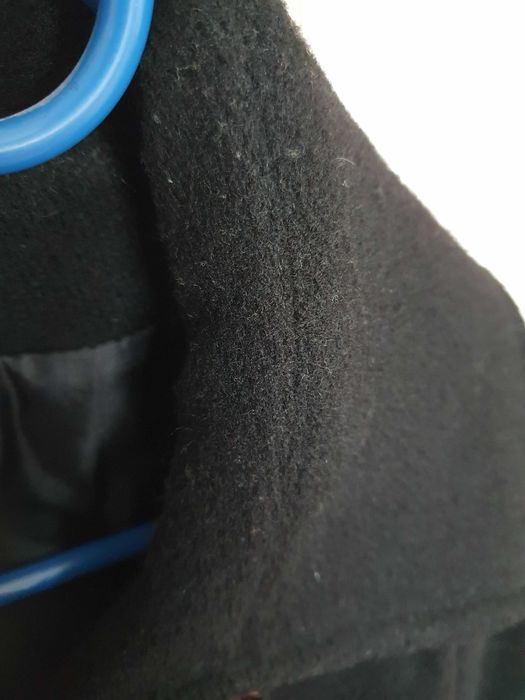 Płaszcz jesienno-zimowy 80% wełna, czarny , rozmiar 46/44