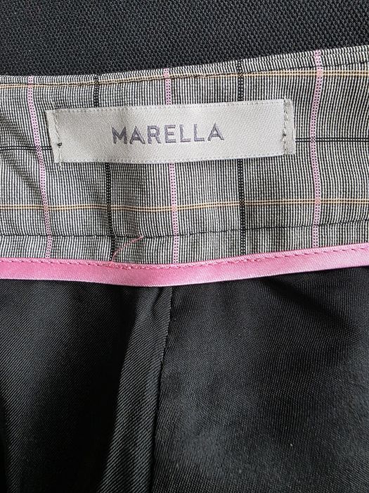 Marella - spodnie cygaretki - kratka, kwiatki i gwiazdki