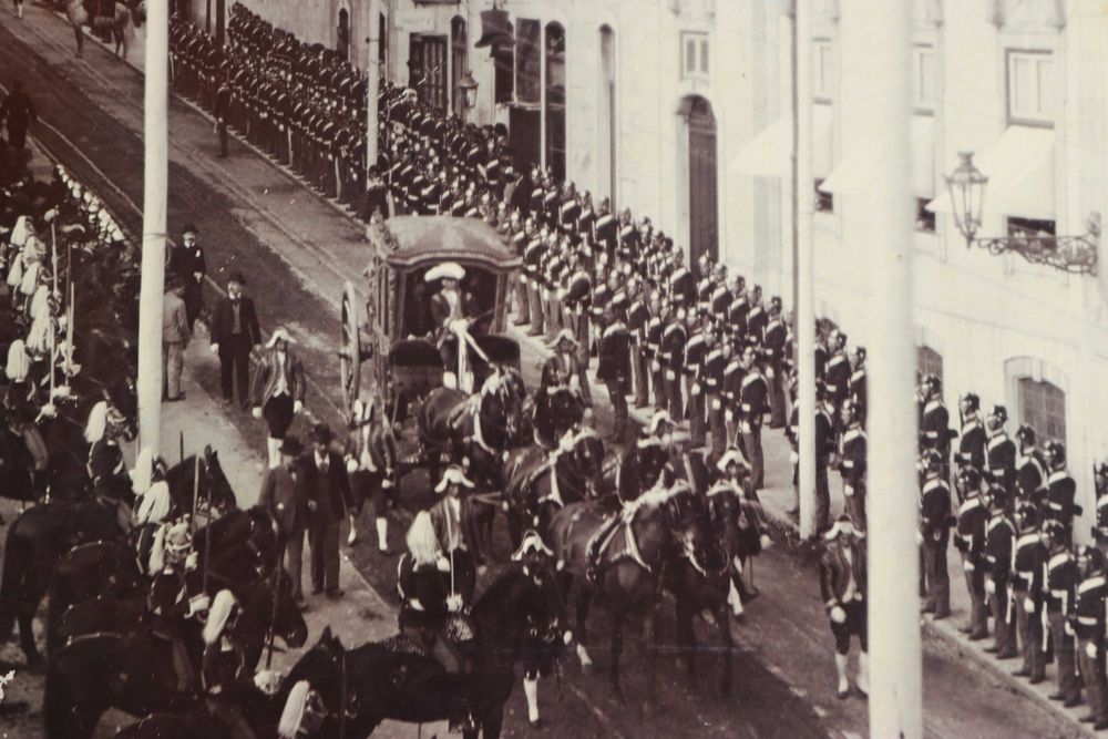CASA REAL Visita de Estado Rei Afonso XIII cortejo rua do Alecrim