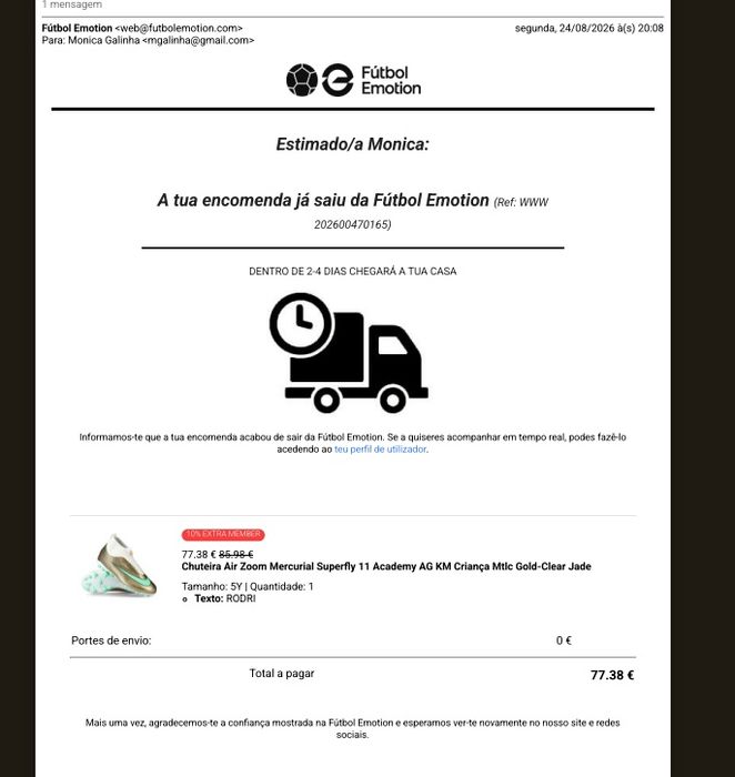 Chuteiras Nike Novas