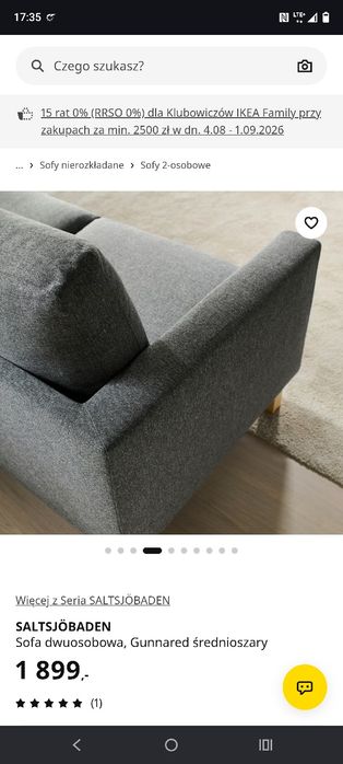Kanapa,Sofa Ikea saltsjobaden deuosobowa