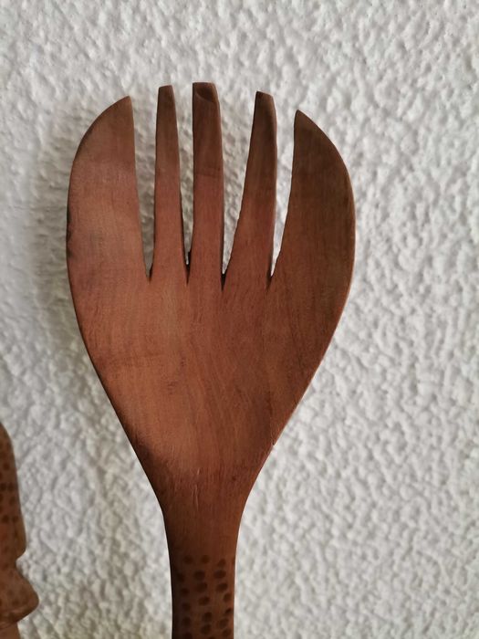 Talher saladeira madeira africano leopardo